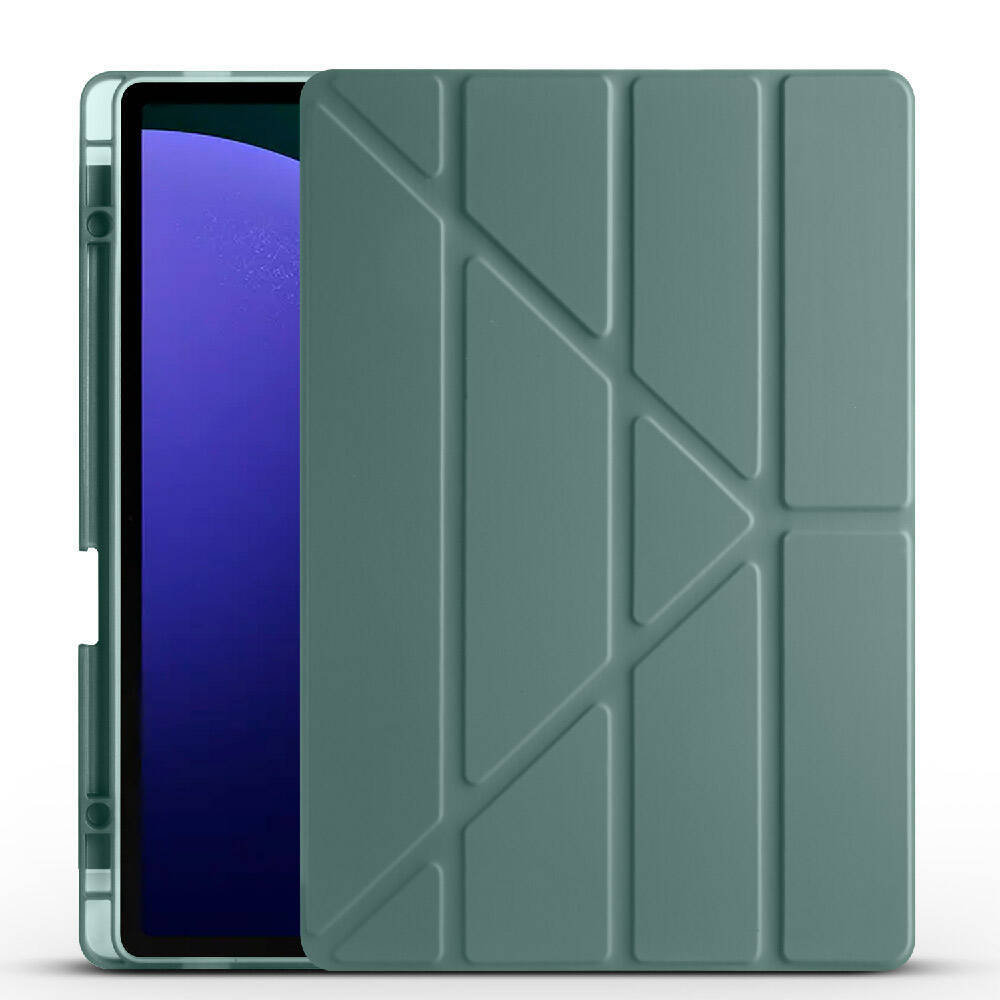 Galaxy Tab S10 Plus Kılıf Zore Tri Folding Kalem Bölmeli Standlı Kılıf - 4