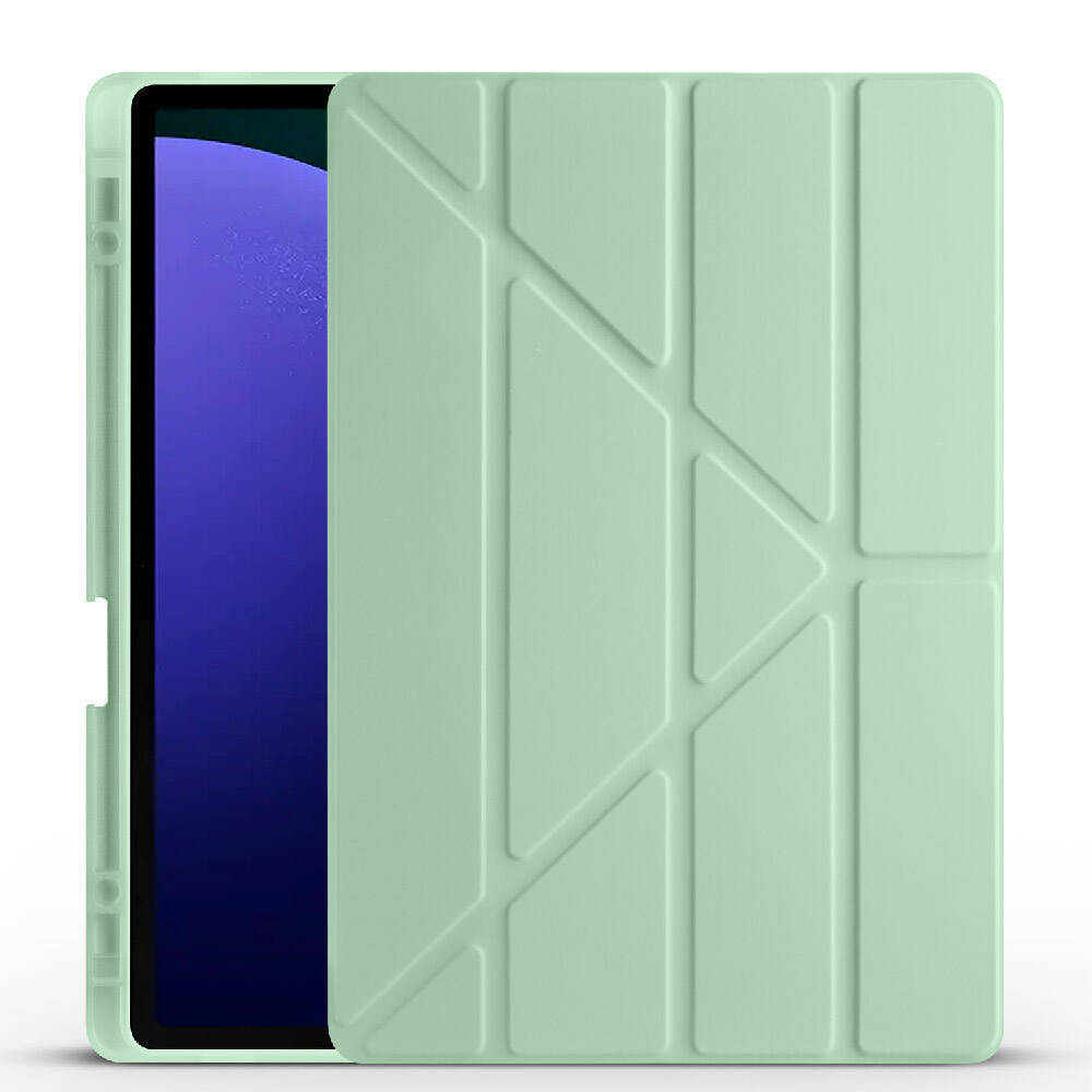 Galaxy Tab S10 Plus Kılıf Zore Tri Folding Kalem Bölmeli Standlı Kılıf - 3