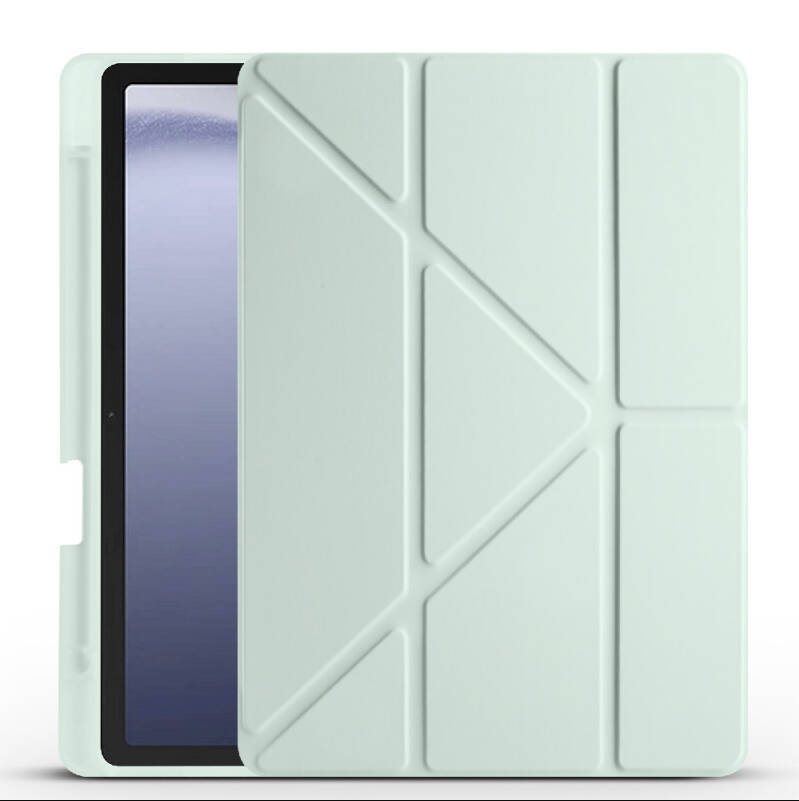 Galaxy Tab S10 Plus Kılıf Zore Tri Folding Kalem Bölmeli Standlı Kılıf - 1
