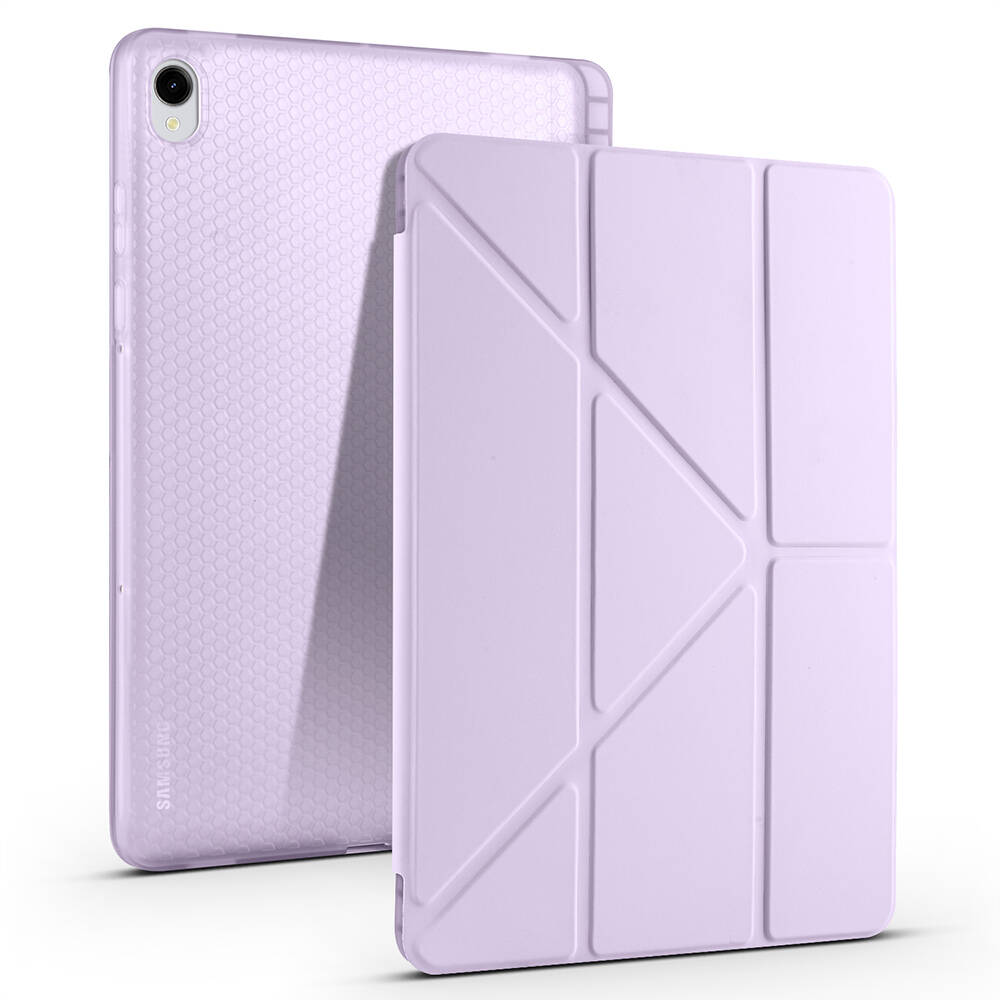 Galaxy Tab S11 Kılıf Zore Tri Folding Kalem Bölmeli Standlı Kılıf - 9