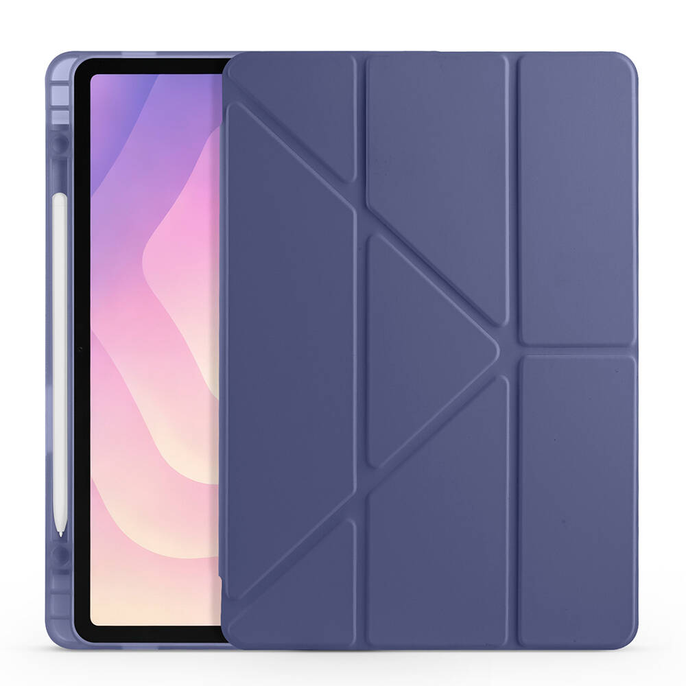 Galaxy Tab S11 Kılıf Zore Tri Folding Kalem Bölmeli Standlı Kılıf - 26