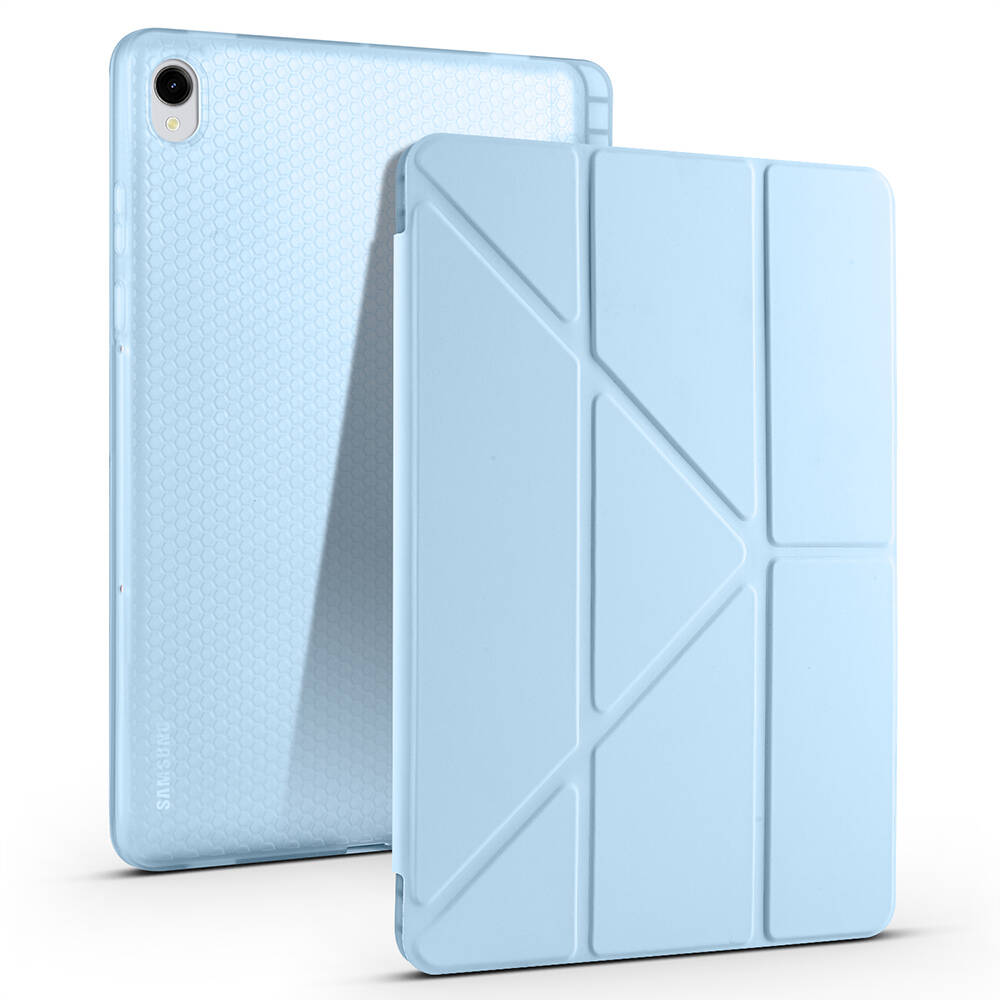 Galaxy Tab S11 Kılıf Zore Tri Folding Kalem Bölmeli Standlı Kılıf - 5