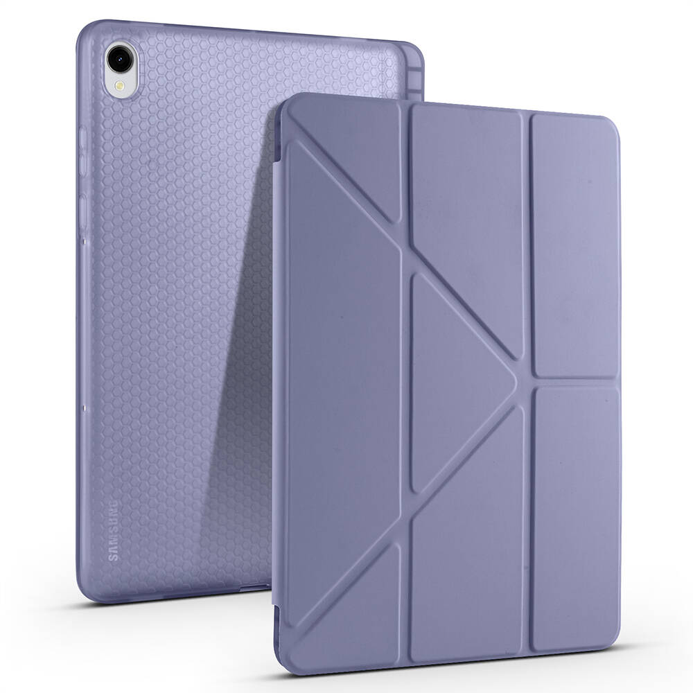 Galaxy Tab S11 Kılıf Zore Tri Folding Kalem Bölmeli Standlı Kılıf - 2