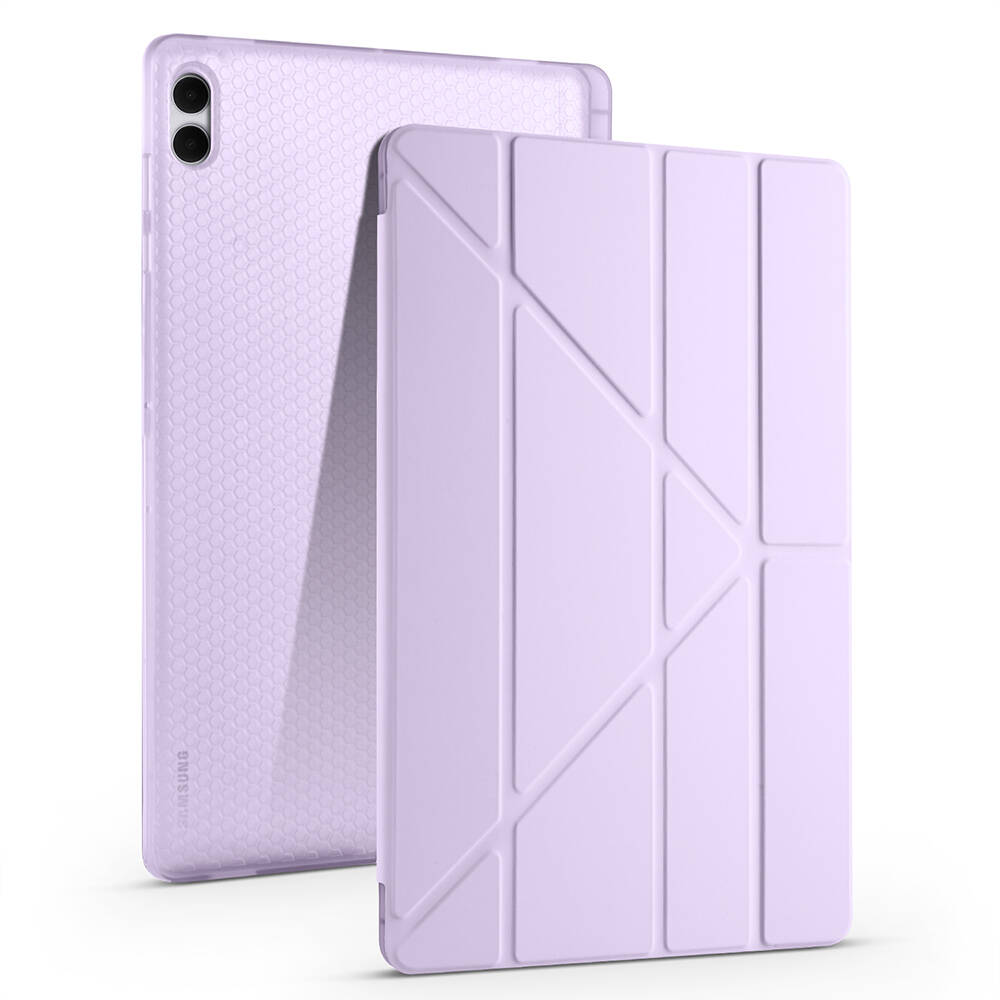 Galaxy Tab S11 Ultra Kılıf Zore Tri Folding Kalem Bölmeli Standlı Kılıf - 6