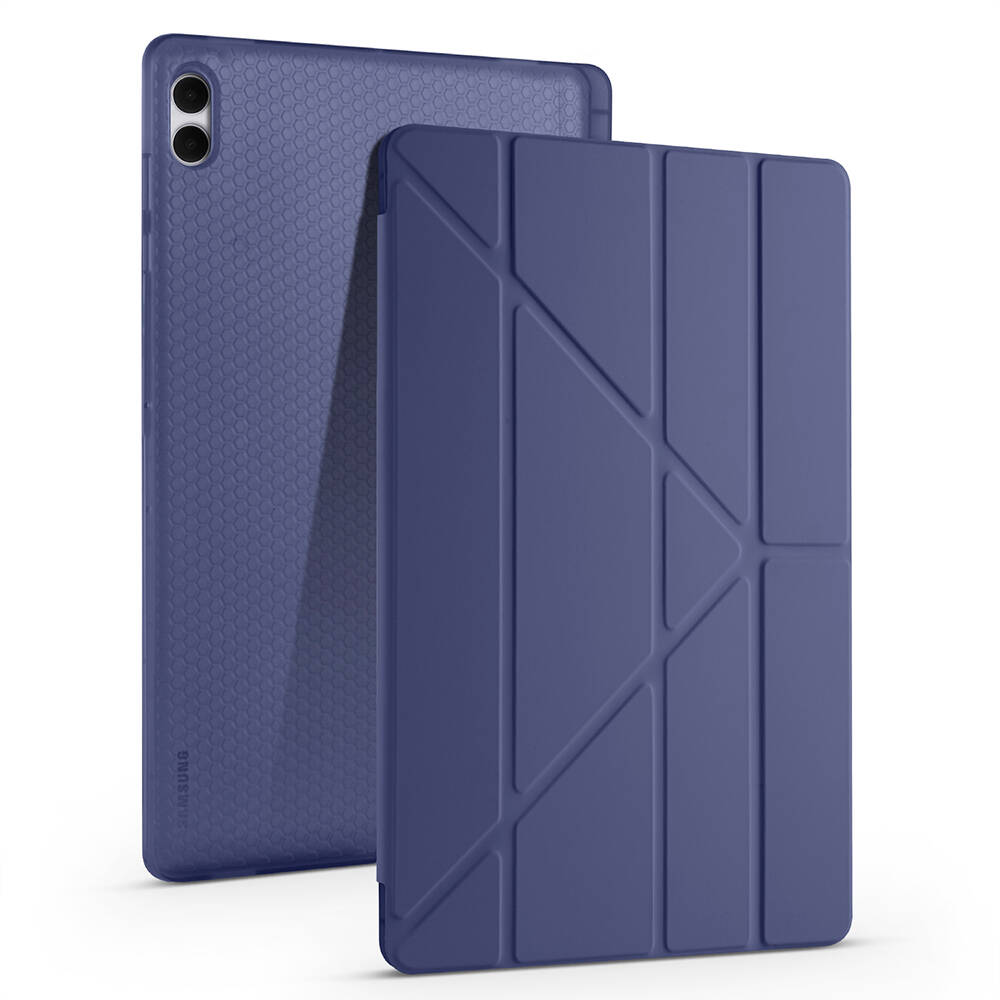 Galaxy Tab S11 Ultra Kılıf Zore Tri Folding Kalem Bölmeli Standlı Kılıf - 3