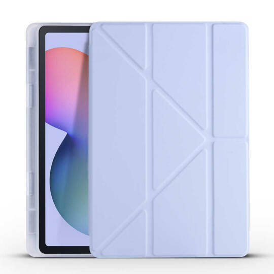 Galaxy Tab S6 Lite P610 Kılıf Zore Tri Folding Kalem Bölmeli Standlı Kılıf - 14
