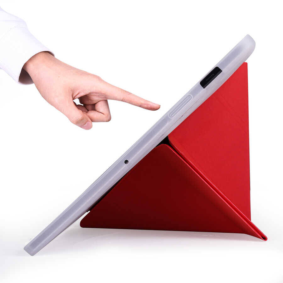 Galaxy Tab S7 Plus T970 Kılıf Zore Tri Folding Kalem Bölmeli Standlı Kılıf - 10
