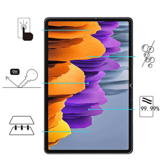Galaxy Tab S7 Plus T970 Zore Tablet Temperli Cam Ekran Koruyucu - 7