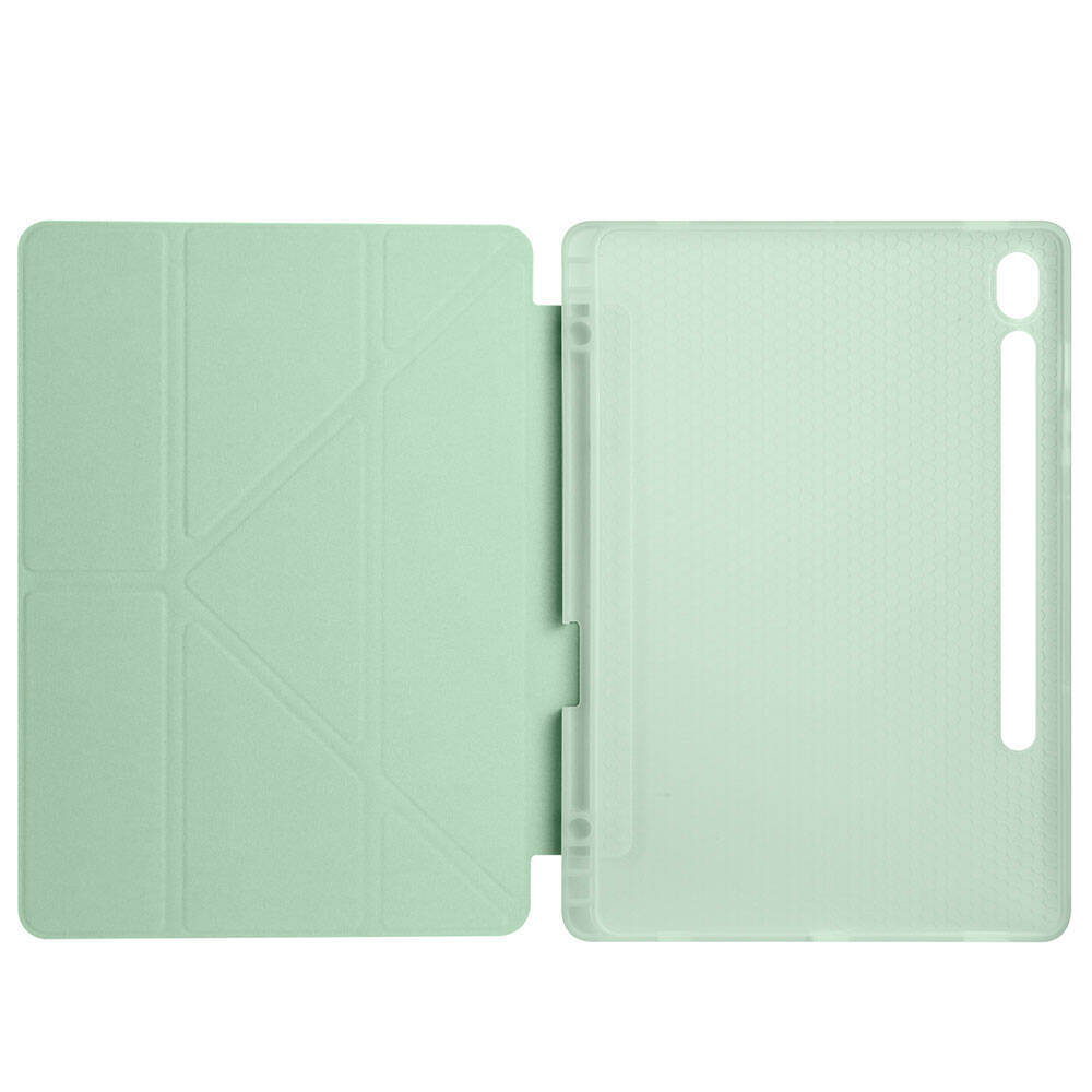 Galaxy Tab S9 FE Kılıf Zore Tri Folding Kalem Bölmeli Standlı Kılıf - 23
