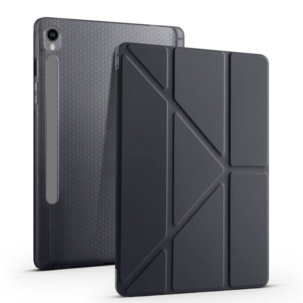 Galaxy Tab S9 FE Kılıf Zore Tri Folding Kalem Bölmeli Standlı Kılıf - 35