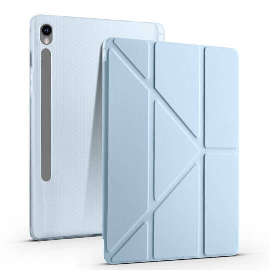 Galaxy Tab S9 FE Kılıf Zore Tri Folding Kalem Bölmeli Standlı Kılıf - 37