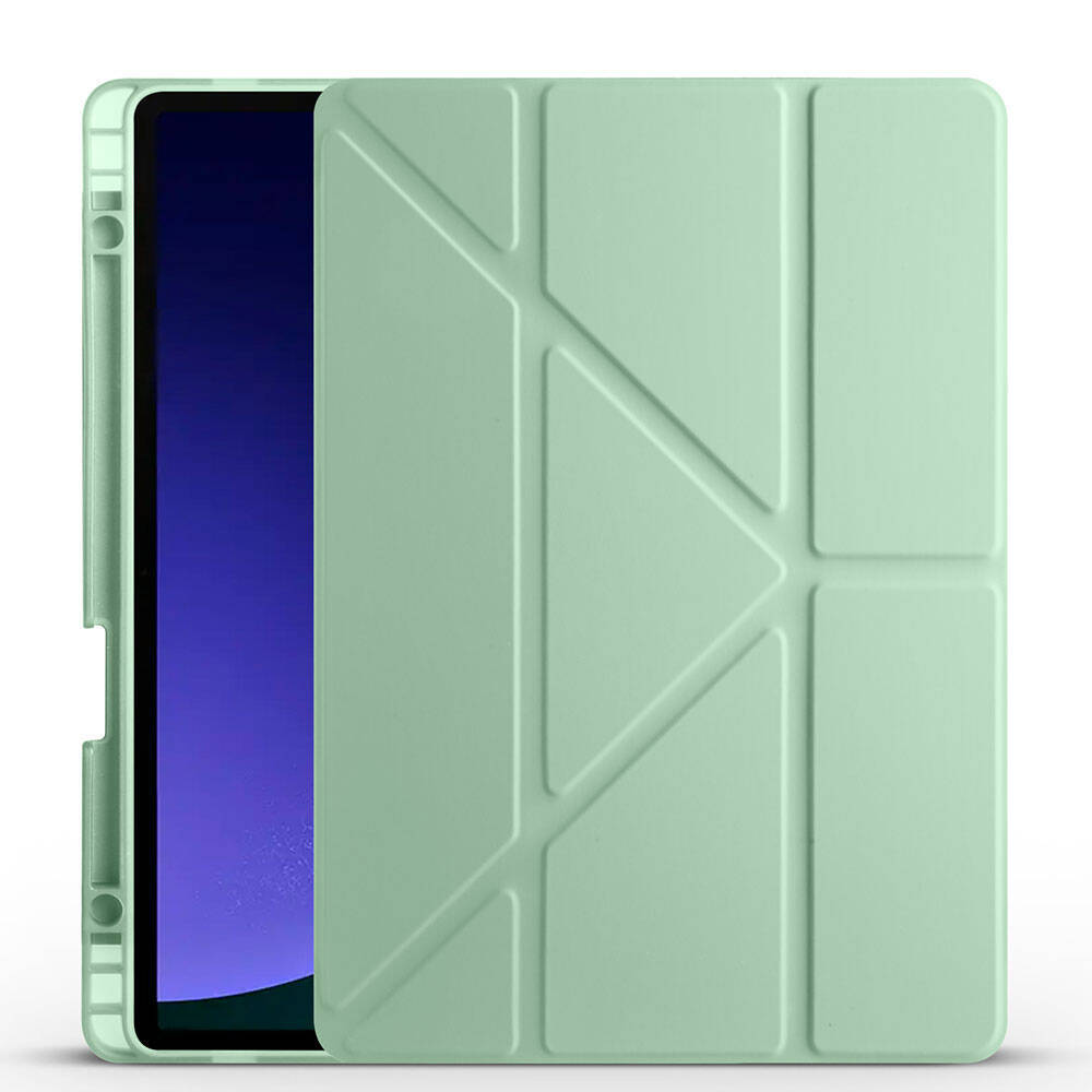Galaxy Tab S9 FE Kılıf Zore Tri Folding Kalem Bölmeli Standlı Kılıf - 9