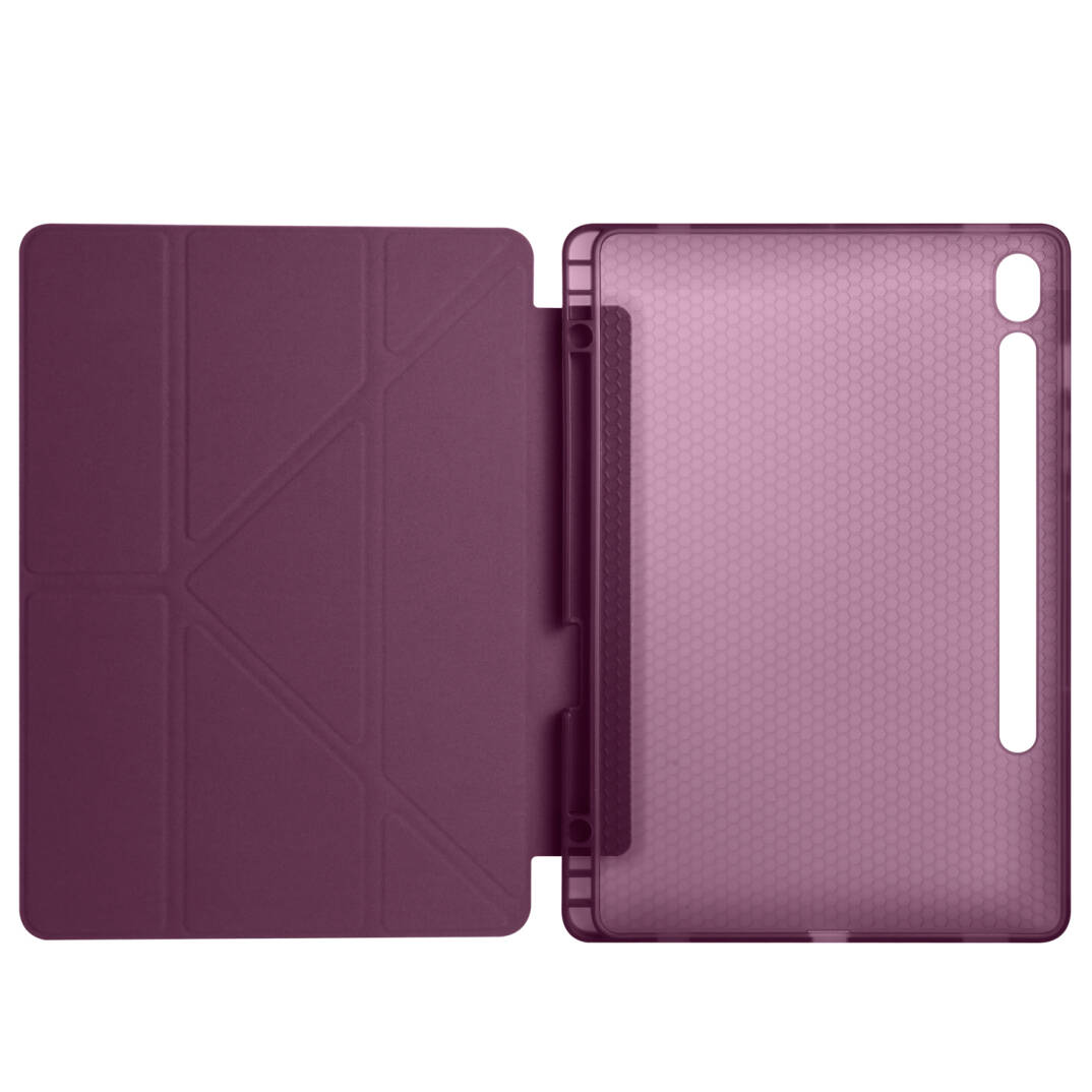 Galaxy Tab S9 FE Kılıf Zore Tri Folding Kalem Bölmeli Standlı Kılıf - 5