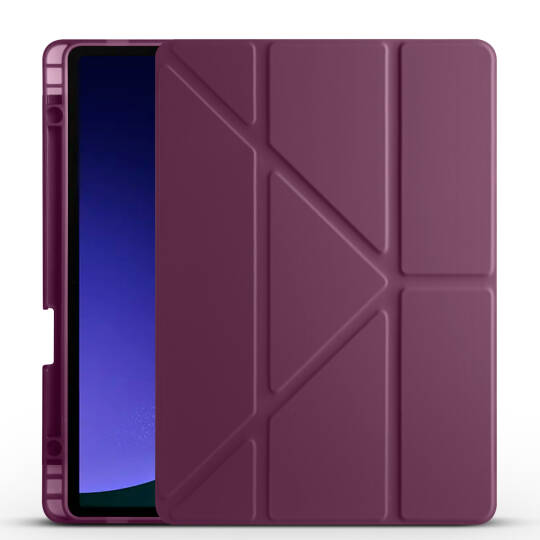 Galaxy Tab S9 FE Kılıf Zore Tri Folding Kalem Bölmeli Standlı Kılıf - 6