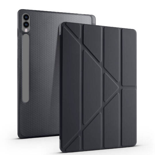 Galaxy Tab S9 FE Plus Kılıf Zore Tri Folding Kalem Bölmeli Standlı Kılıf - 31
