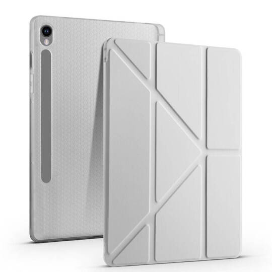 Galaxy Tab S9 Kılıf Zore Tri Folding Kalem Bölmeli Standlı Kılıf - 19