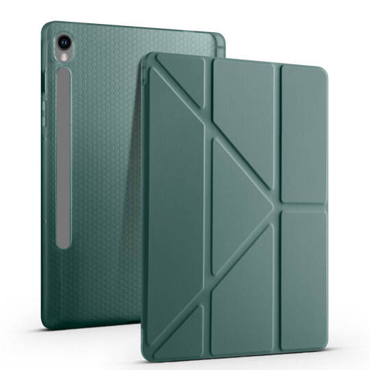 Galaxy Tab S9 Kılıf Zore Tri Folding Kalem Bölmeli Standlı Kılıf - 37