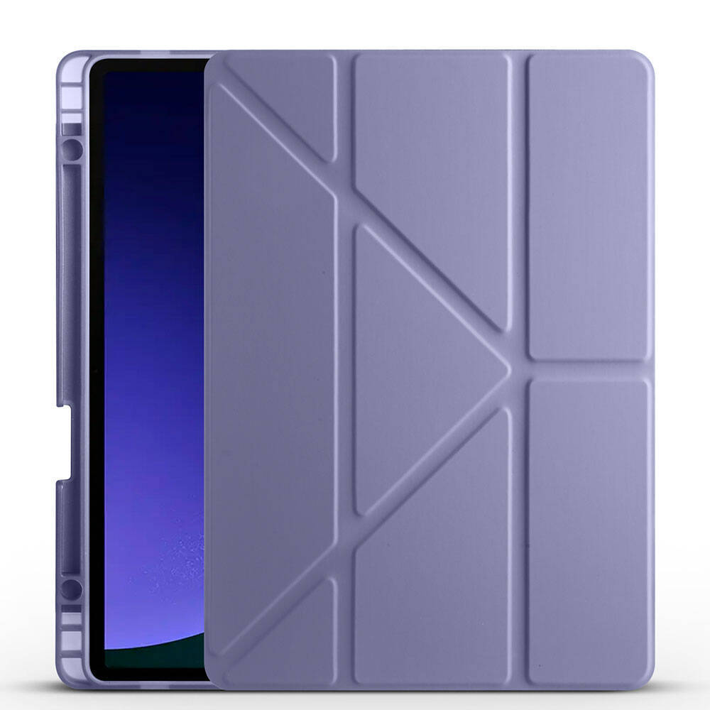 Galaxy Tab S9 Kılıf Zore Tri Folding Kalem Bölmeli Standlı Kılıf - 12