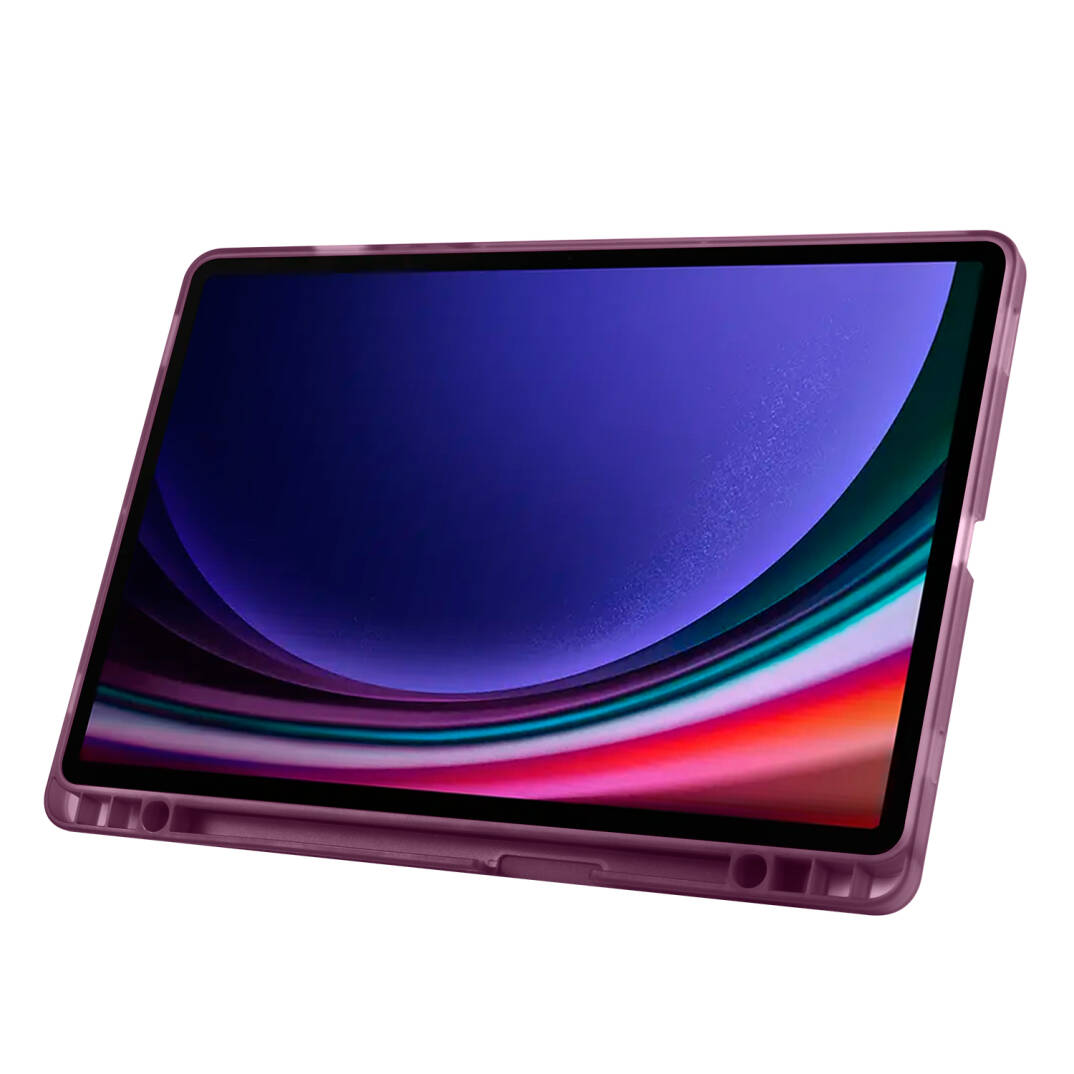 Galaxy Tab S9 Kılıf Zore Tri Folding Kalem Bölmeli Standlı Kılıf - 4