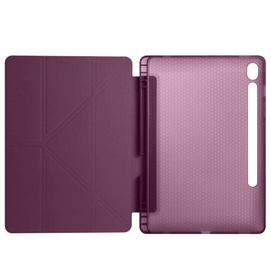 Galaxy Tab S9 Kılıf Zore Tri Folding Kalem Bölmeli Standlı Kılıf - 5