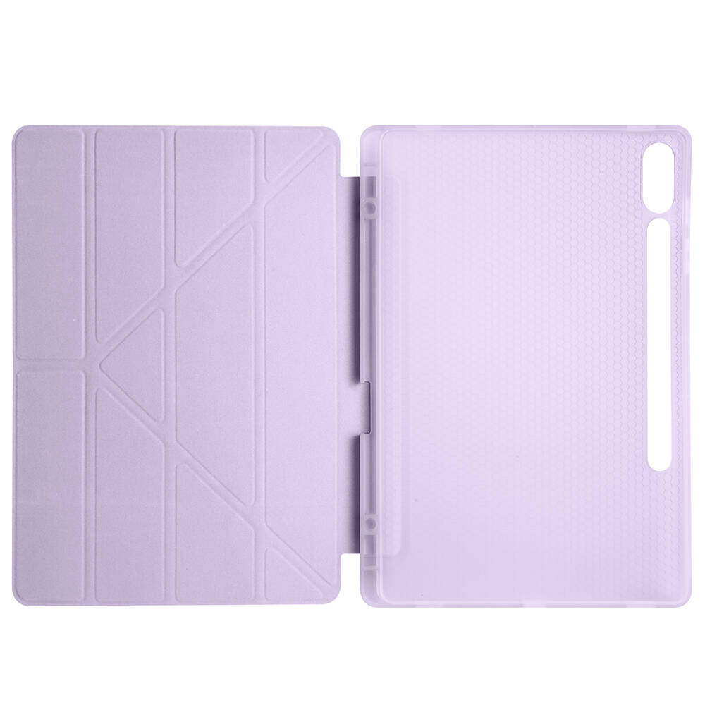 Galaxy Tab S9 Plus Kılıf Zore Tri Folding Kalem Bölmeli Standlı Kılıf - 16