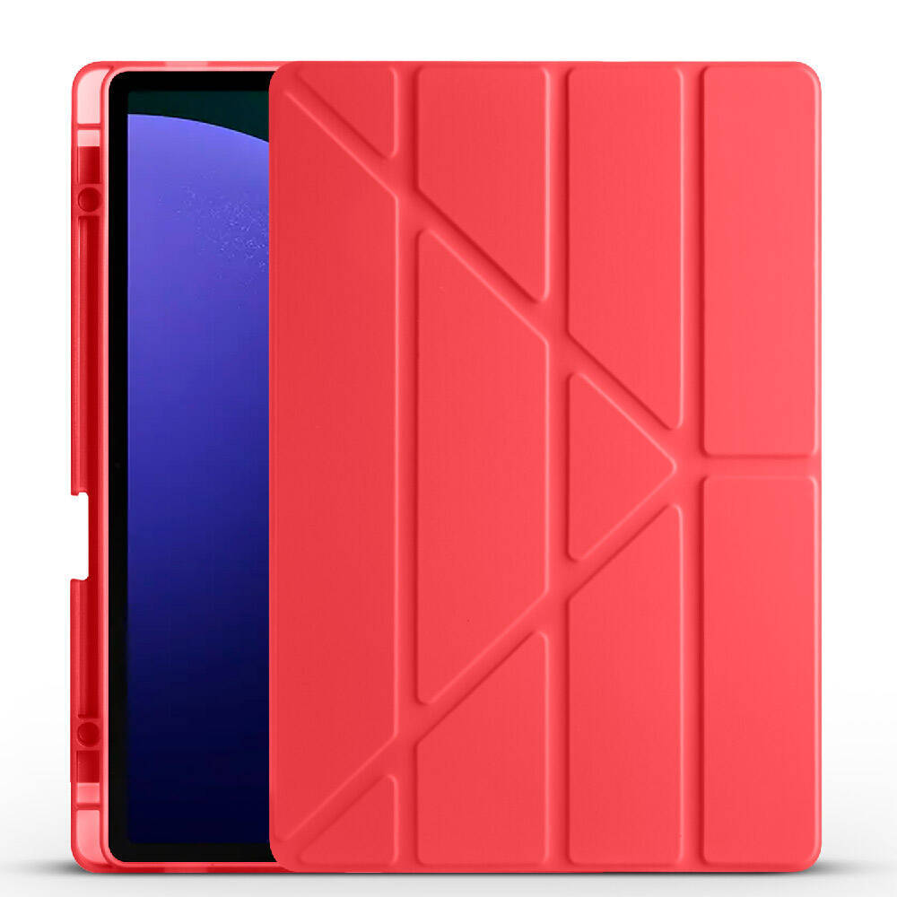 Galaxy Tab S9 Plus Kılıf Zore Tri Folding Kalem Bölmeli Standlı Kılıf - 10