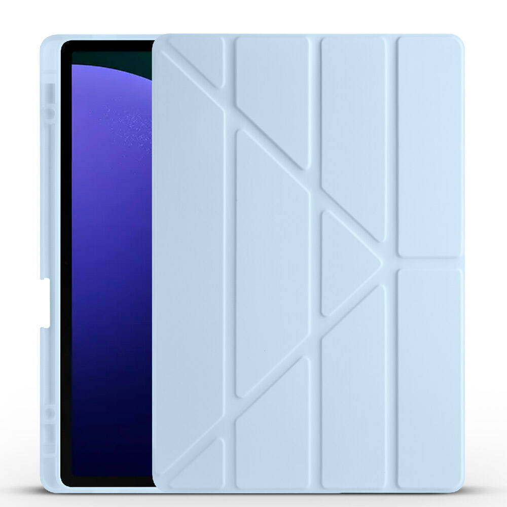 Galaxy Tab S9 Plus Kılıf Zore Tri Folding Kalem Bölmeli Standlı Kılıf - 9