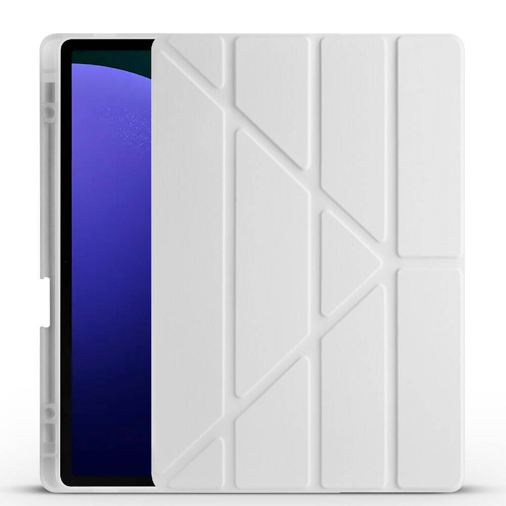 Galaxy Tab S9 Plus Kılıf Zore Tri Folding Kalem Bölmeli Standlı Kılıf - 3
