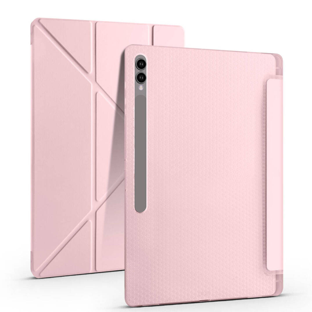 Galaxy Tab S9 Ultra Kılıf Zore Tri Folding Kalem Bölmeli Standlı Kılıf - 13