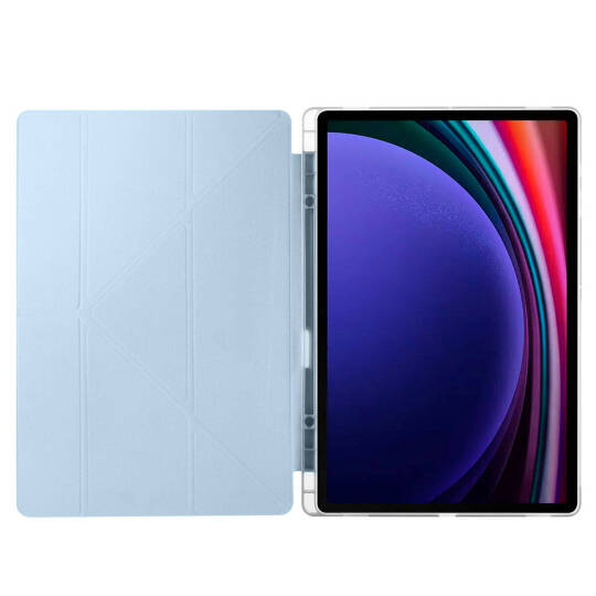Galaxy Tab S9 Ultra Kılıf Zore Tri Folding Kalem Bölmeli Standlı Kılıf - 17