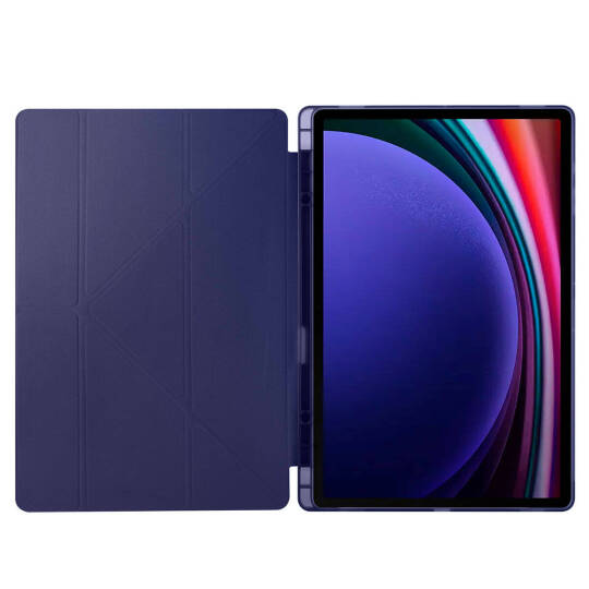 Galaxy Tab S9 Ultra Kılıf Zore Tri Folding Kalem Bölmeli Standlı Kılıf - 18