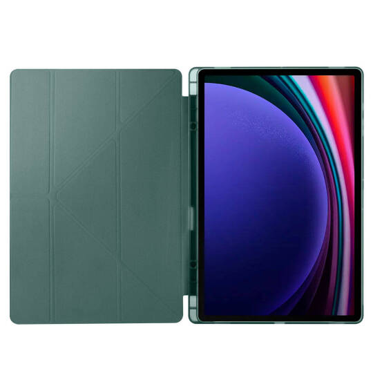 Galaxy Tab S9 Ultra Kılıf Zore Tri Folding Kalem Bölmeli Standlı Kılıf - 19