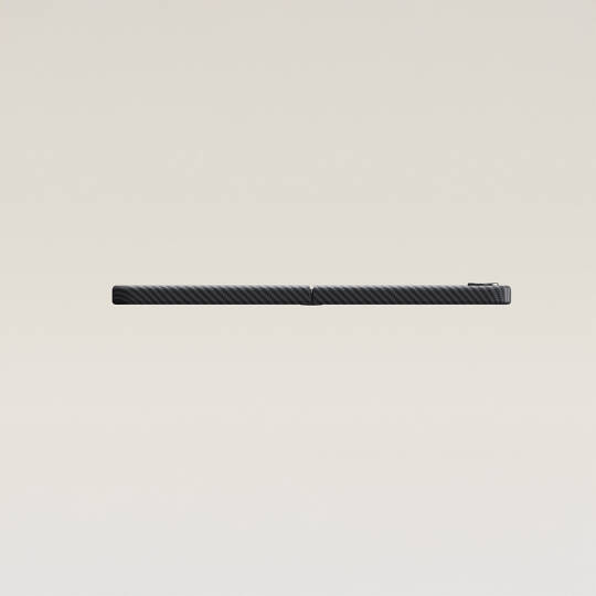 Galaxy Z Flip 7 Kılıf M-safe Şarj Özellikli 600D Aramid Karbon Fiber Pitaka Ultra-Slim Classic Serisi Black-Grey Twill Kapak - 10
