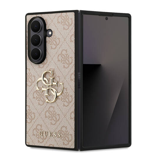 Galaxy Z Fold 7 Kılıf Guess Orjinal Lisanslı PU Deri Büyük Metal Logo Dizaynlı Kapak - 4