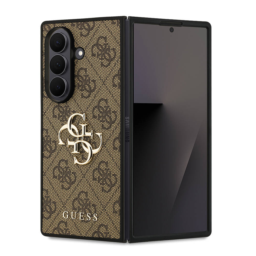 Galaxy Z Fold 7 Kılıf Guess Orjinal Lisanslı PU Deri Büyük Metal Logo Dizaynlı Kapak - 3