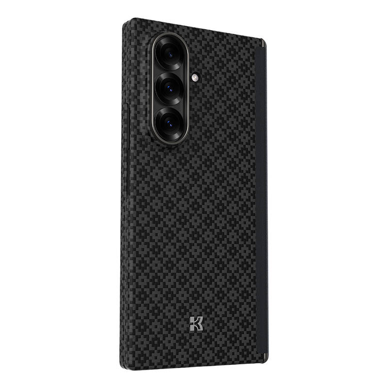 Galaxy Z Fold 7 Kılıf M-Safe Şarj Özellikli Benks ArmorAir ArmorGrid Serisi Kevlar Karbon Kapak - 3