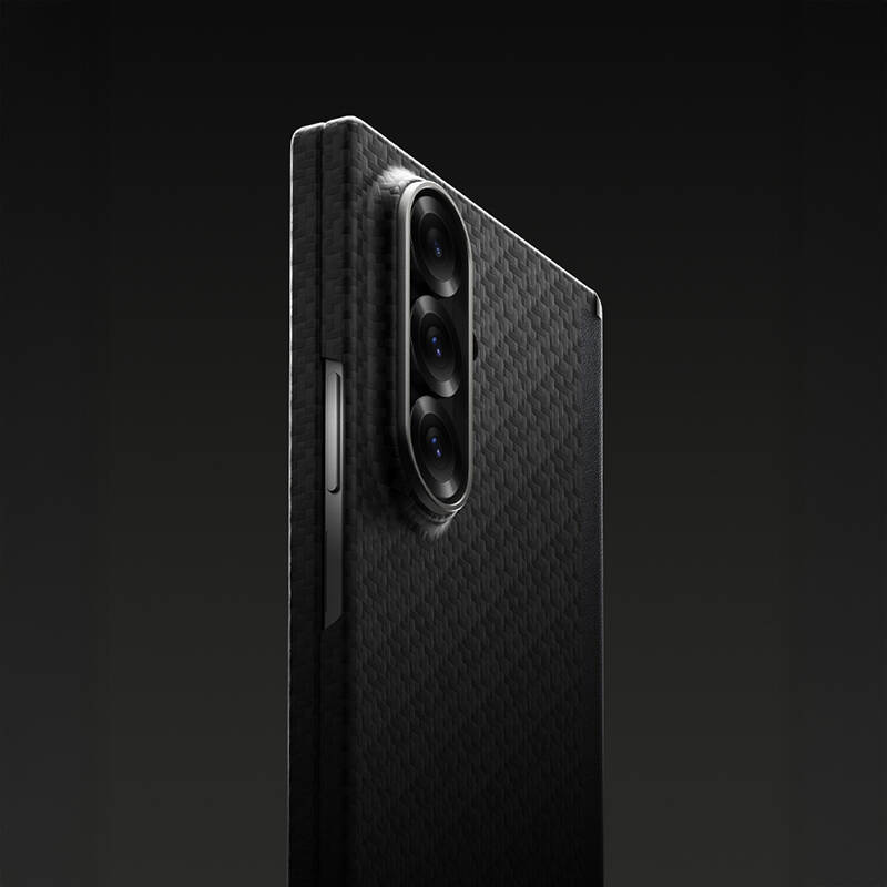 Galaxy Z Fold 7 Kılıf M-Safe Şarj Özellikli Benks ArmorAir ArmorGrid Serisi Kevlar Karbon Kapak - 7