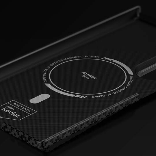 Galaxy Z Fold 7 Kılıf M-Safe Şarj Özellikli Benks ArmorAir ArmorGrid Serisi Kevlar Karbon Kapak - 8