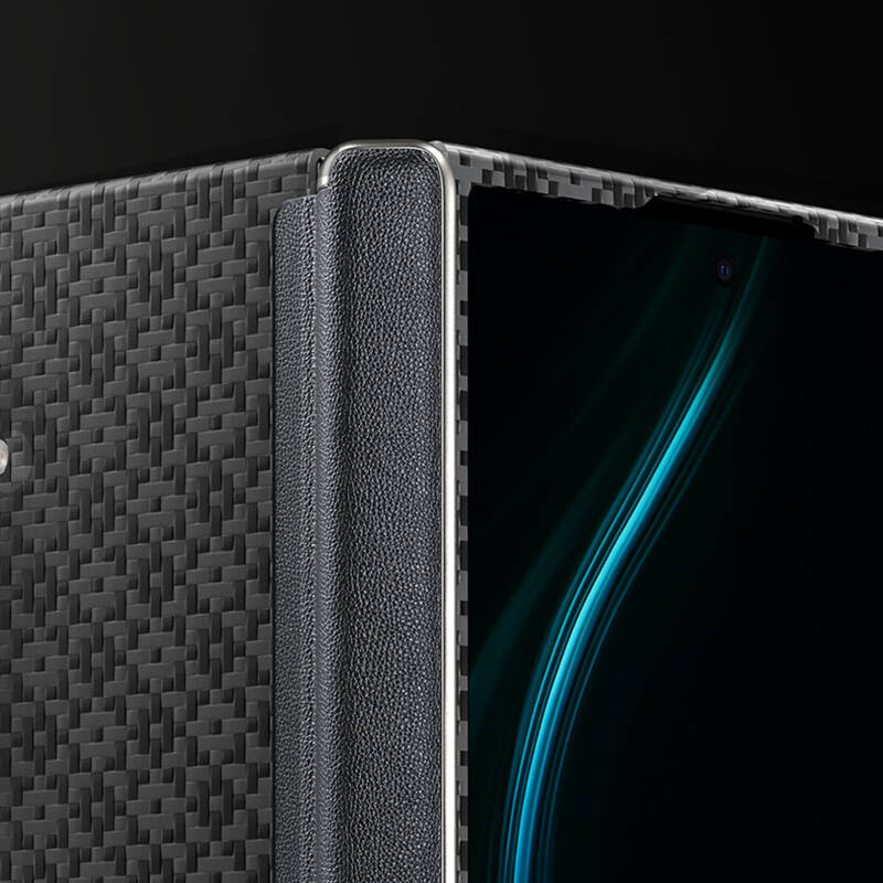 Galaxy Z Fold 7 Kılıf M-Safe Şarj Özellikli Benks ArmorAir ArmorGrid Serisi Kevlar Karbon Kapak - 11