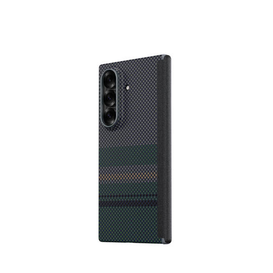 Galaxy Z Fold 7 Kılıf M-safe Şarj Özellikli Karbon Fiber Tasarımlı Benks Aurora ArmorAir Kevlar Kapak - 2