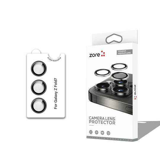 Galaxy Z Fold 7 Zore CL-12 Premium Safir Parmak İzi Bırakmayan Anti-Reflective Kamera Lens Koruyucu