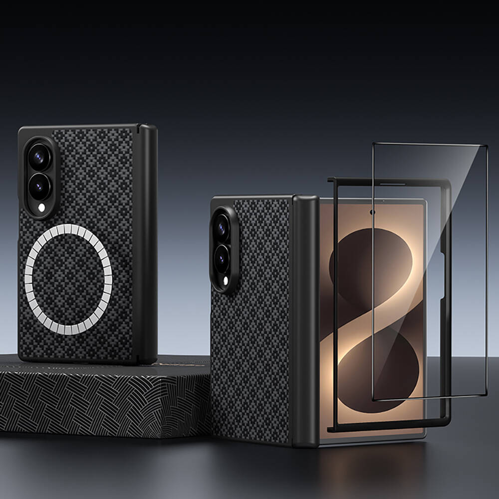 Galaxy Z Fold 8 Benks ArmorPro ArmorGrid Grand Combo Üçlü Aksesuar Seti (Ön Arka Kevlar Karbon Kapak + Ekran Koruyucu) - 12