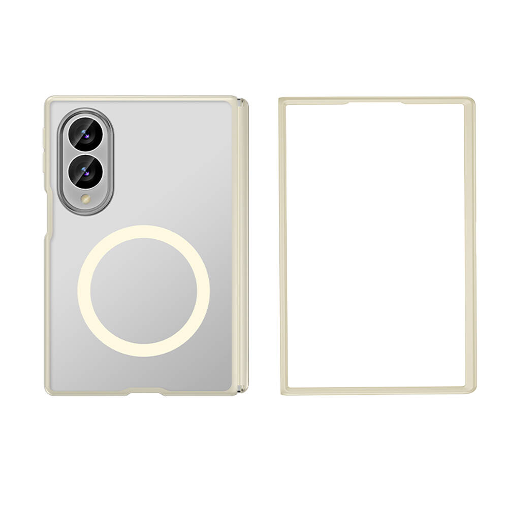 Galaxy Z Fold 8 Kılıf M-safe Şarj Özellikli Arkası Mat Sert PC Wlons Vena Kapak - 3