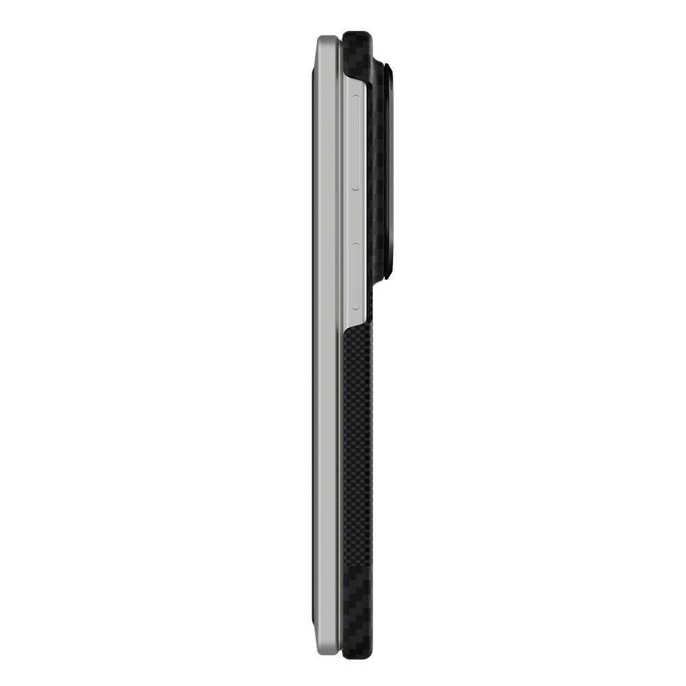 Galaxy Z Fold 8 Kılıf M-safe Şarj Özellikli Metal Kamera Çerçeveli Raptic Aramid SkinPro Serisi Karbon Kapak - 4