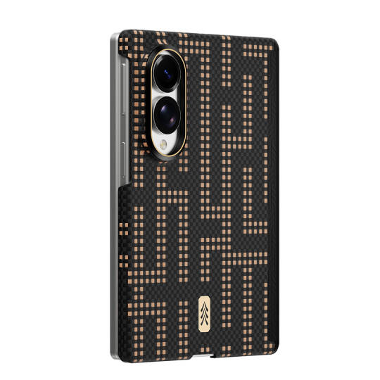 Galaxy Z Fold 8 Kılıf M-safe Şarj Özellikli Raptic Aramid SkinPro Serisi Karbon Kapak - 6