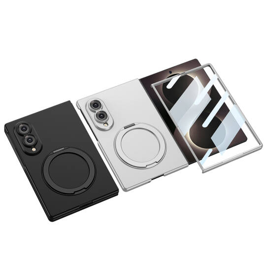 Galaxy Z Fold 8 Kılıf M-safe Şarj Özellikli Zore Kıpta Yüzüklü Kamera Korumalı Kapak - 8