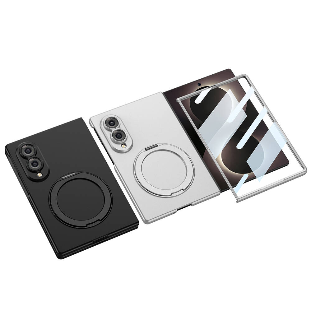 Galaxy Z Fold 8 Kılıf M-safe Şarj Özellikli Zore Kıpta Yüzüklü Kamera Korumalı Kapak - 8