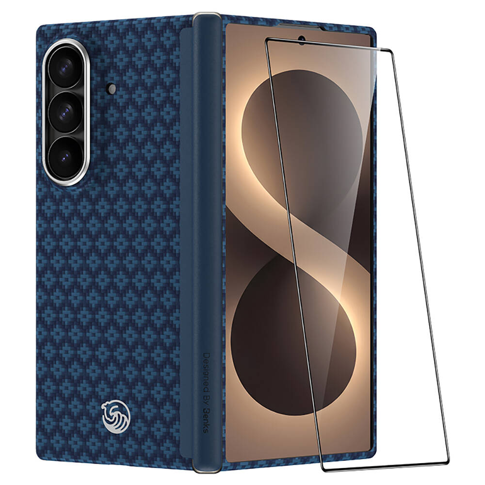 Galaxy Z Fold 8 Ultra Benks ArmorAir ArmorGrid Grand Combo Üçlü Aksesuar Seti (Ön Arka Kevlar Karbon Kapak + Ekran Koruyucu) - 1