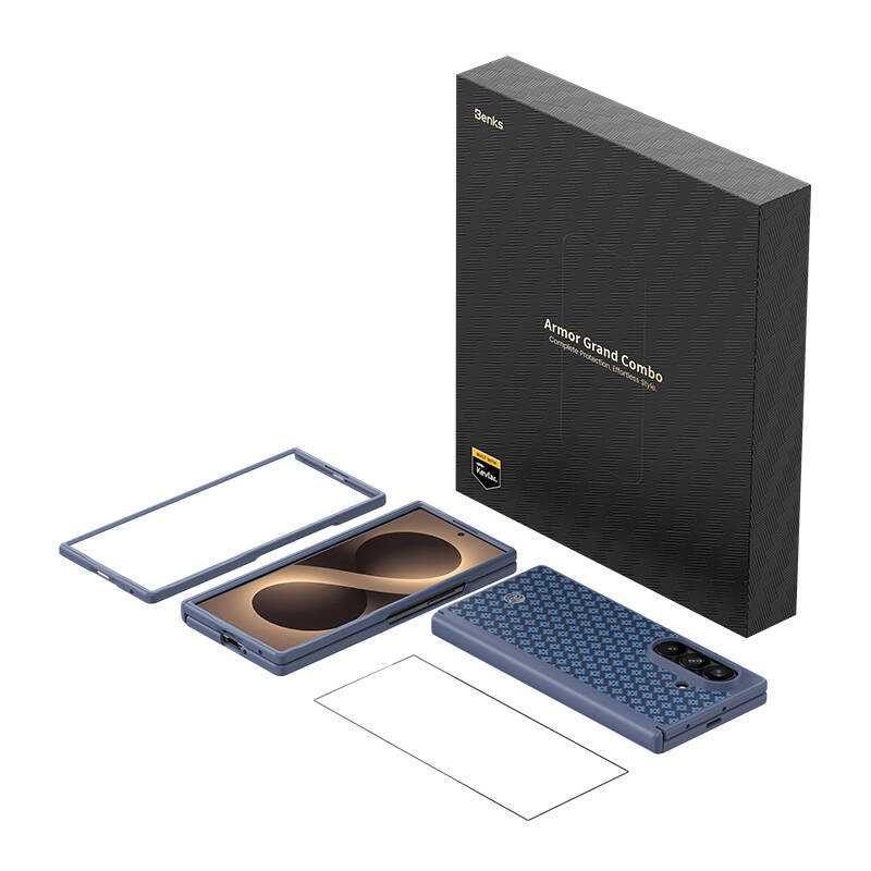 Galaxy Z Fold 8 Ultra Benks ArmorPro ArmorGrid Grand Combo Üçlü Aksesuar Seti (Ön Arka Kevlar Karbon Kapak + Ekran Koruyucu) - 10