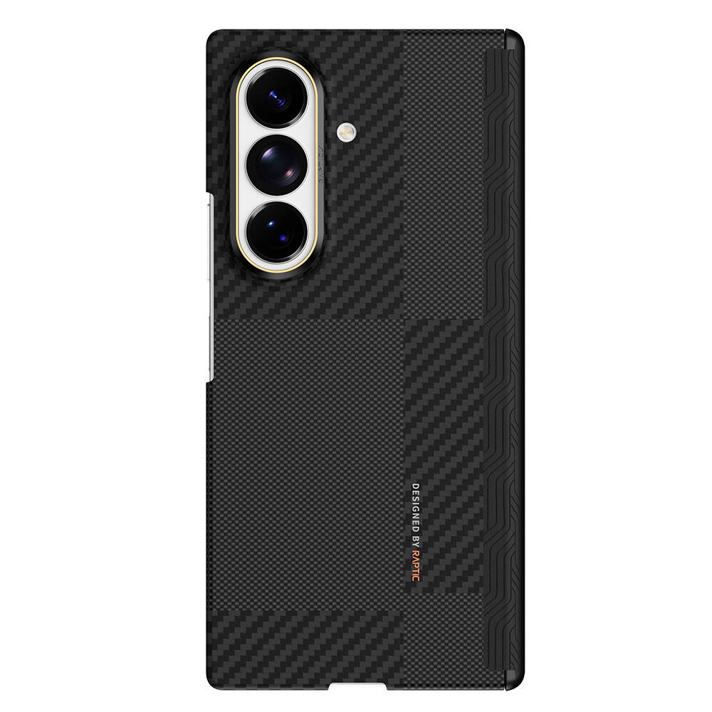 Galaxy Z Fold 8 Ultra Kılıf M-safe Şarj Özellikli Metal Kamera Çerçeveli Raptic Aramid SkinPro Serisi Karbon Kapak - 1
